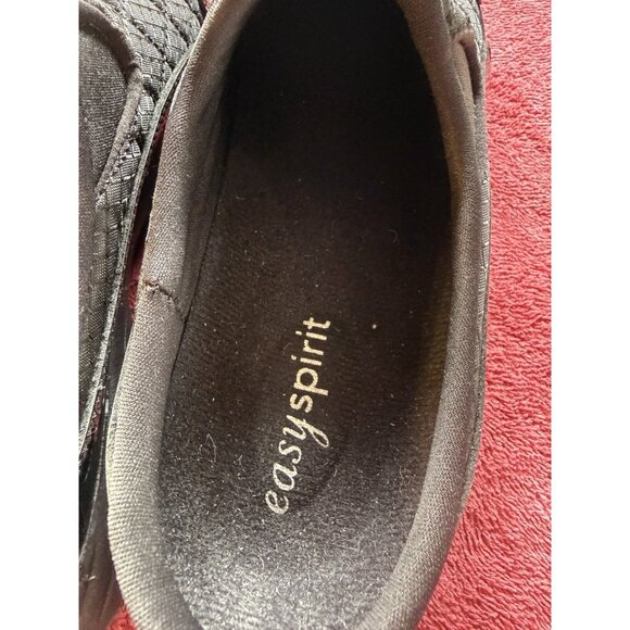 EASY SPIRIT TRAVELTIME BLACK LEATHER MULES SLIP ONS COMFORT WOMENS SZ 7 - Picture 8 of 9